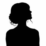 Silhouette of a woman's profile